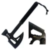 Black MTech USA tactical tomahawk axe with cord-wrapped handle and lanyard