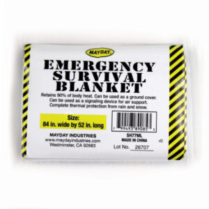 Large Mayday Solar Blanket – 84″x52″
