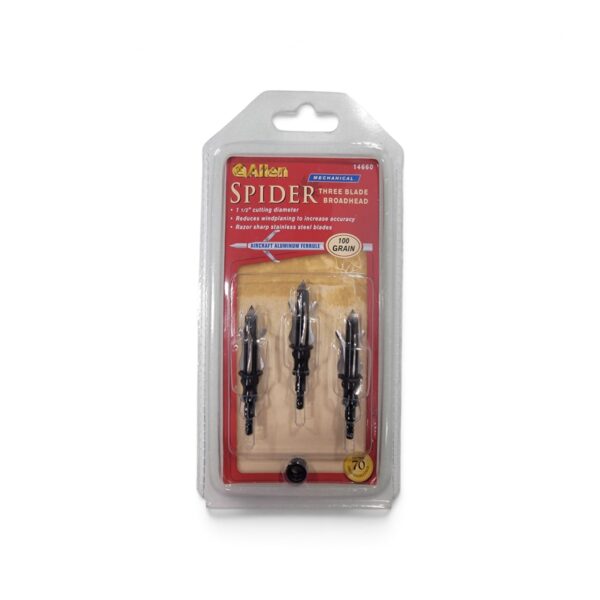 Allen Spider mechanical three blade broadheads 100 grain