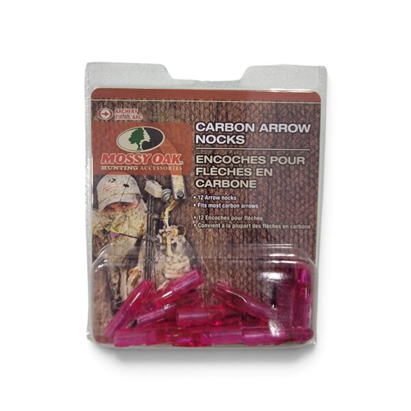 Mossy Oak carbon arrow nocks 12-pack in packaging