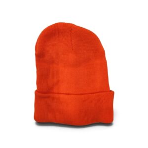 Basics knit cap in commander blaze orange