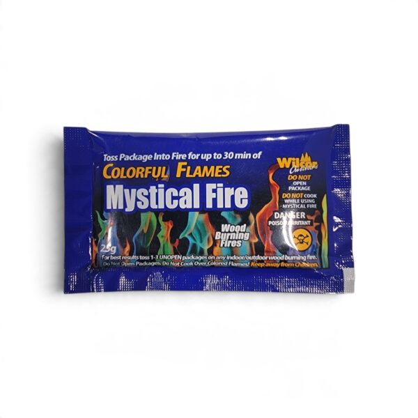 Wilcor Mystical Fire 25g packet – colorful flames for wood burning fires