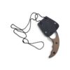 MTech MT-20-34 neck knife with tan handle, black sheath and ball chain