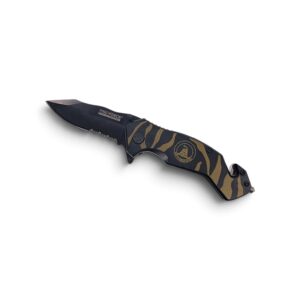 Tac-Force TF-714BT Speedster folding knife with black blade and black-and-gold handle