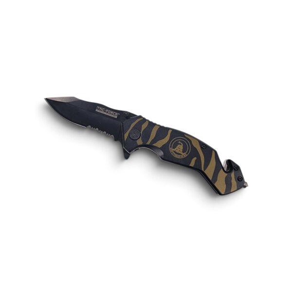 Tac-Force TF-714BT Speedster folding knife with black blade and black-and-gold handle