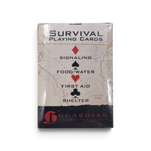 Guardian Survival Gear survival playing cards, front and back of deck