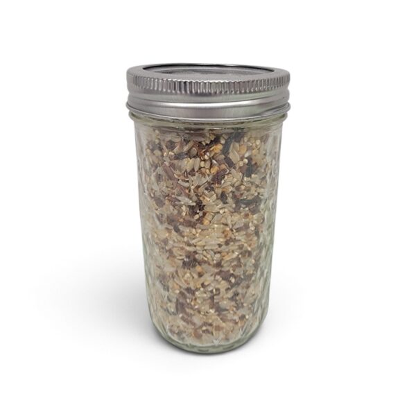 Rice jar diversion safe, closed and open showing interior