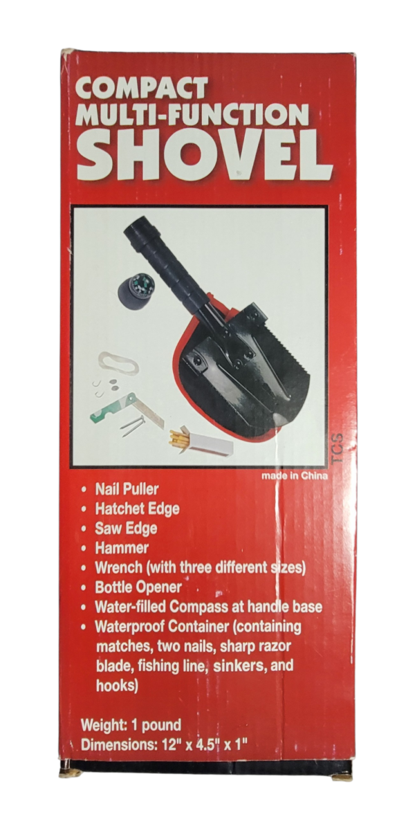 Compact multi-function shovel box