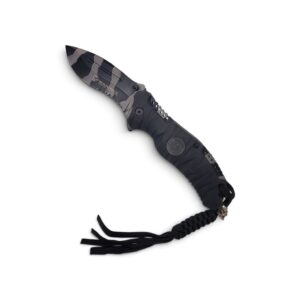 MTech USA Reaper folding knife open, Marines camo blade