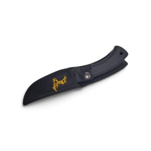 Elk Ridge fixed blade knife in black nylon sheath, black handle