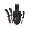 Elk Ridge 3-piece knife set ER-261 laid out with sheath