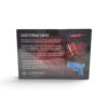Back of LaserLyte Laser Plinking Can Kit box describing the trainer, pistol, and cans